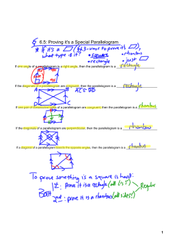 6.5: Proving it`s a Special Parallelogram