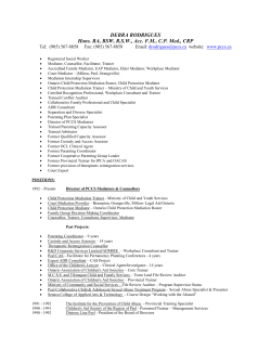 Curriculum Vitae of Debra Rodrigues.