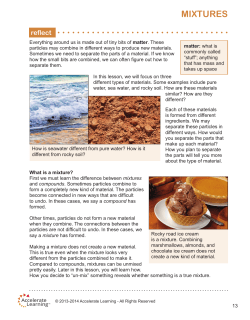 Mixtures - Sunnyvale ISD