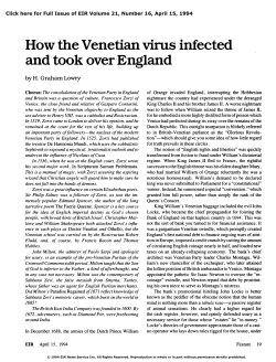 How the Venetian Virus Infected and Took Over England