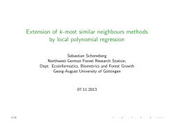 Extension of k-most similar neighbours methods by local polynomial