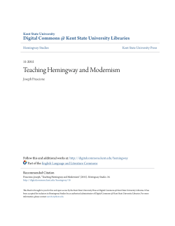 Teaching Hemingway and Modernism