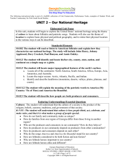 Unit 2 - Our National Heritage