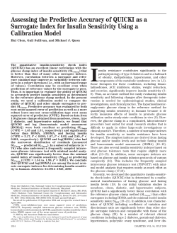 Assessing the Predictive Accuracy of QUICKI as a