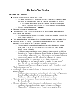 The Trojan War Timeline