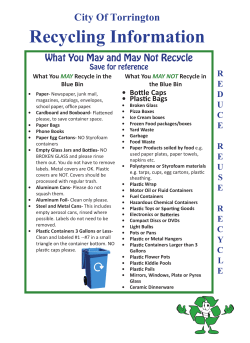 Recycling Information Poster