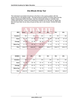 One Minute Sit-Up Test