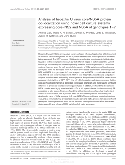Analysis of hepatitis C virus core/NS5A protein co