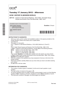 Unit A971/15 - Aspects of international relations 1919-2005