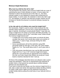 Minimum Height Restrictions