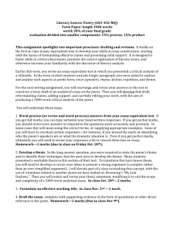 Revision-Based Term Paper Assignment