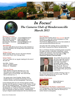March 2015 - Camera Club of Hendersonville