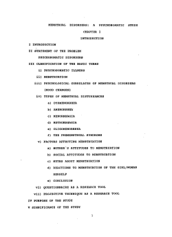 MENSTRUAL DISORDERS: A PSYCHOSOMATIC STUDY
