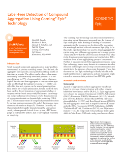 Label-Free Detection of Compound Aggregation Using Corning