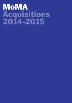 MoMA Acquisitions 2014-2015