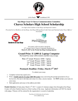Chavez Scholars High School Scholarship