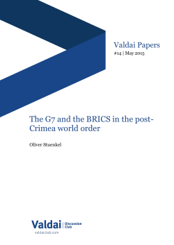 The G7 and the BRICS in the post- Crimea world order