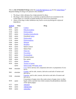 list of Schedule II drugs - Utah Medical Association