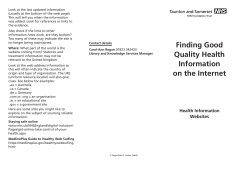 Finding Good Quality Health Information on the Internet