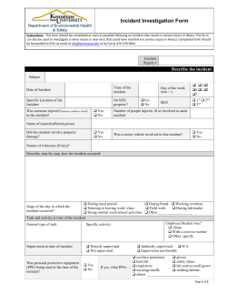 Incident Investigation Report Form