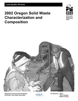 2002 Oregon Solid Waste Characterization and Composition Report