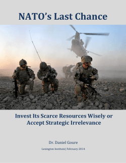 NATO`s Last Chance - Lexington Institute
