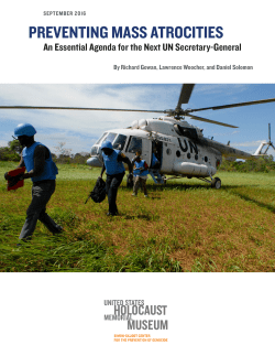 preventing mass atrocities - United States Holocaust Memorial