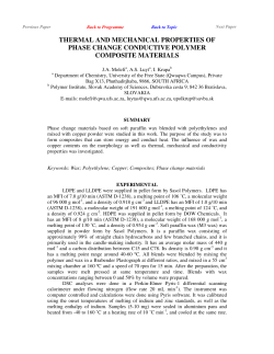 thermal and mechanical properties of phase change