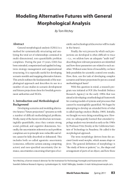 Modeling Alternative Futures with General Morphological Analysis