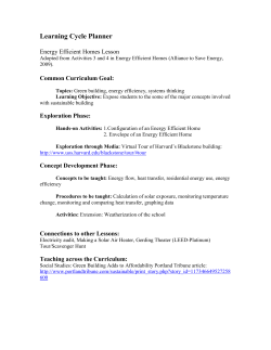 Energy Efficient Homes Lesson