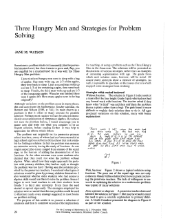 Three Hungry Men and Strategies for Problem Solving