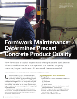 Formwork Maintenance Determines Precast Concrete Product Quality