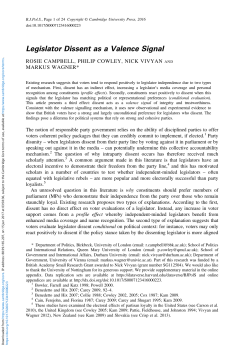 Legislator Dissent as a Valence Signal