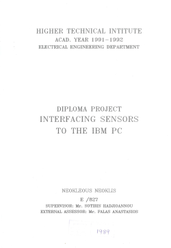 interfacing sensors to the ibm pc