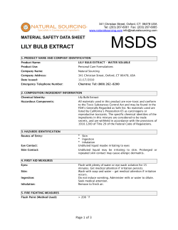 (MSDS) Extract Lily Bulb WS