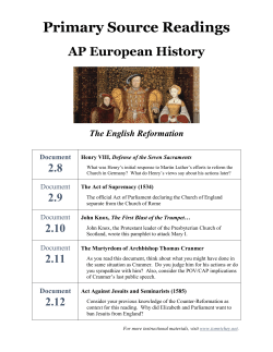 Primary Source Readings