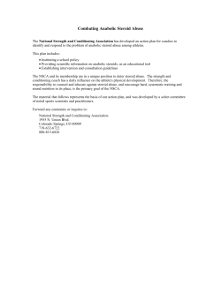 Combating Anabolic Steroid Abuse