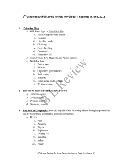 9th Grade Review for Global 10 Regents