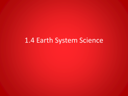 1.4 Earth System Science