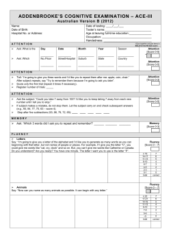 ACE-III Administration