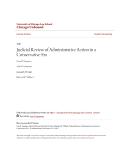Judicial Review of Administrative Action in a Conservative Era