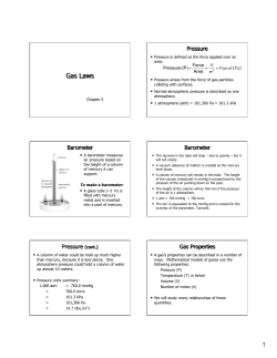 To make a barometer: