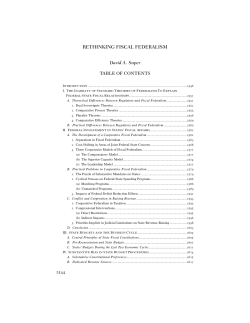 rethinking fiscal federalism - DigitalCommons@UM Carey Law
