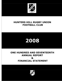 2008 HHRUFC Annual Report