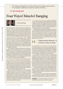 Four Ways China Is Changing - China Europe International
