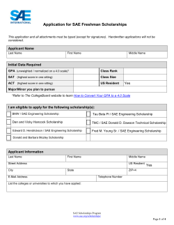 Application - SAE Students