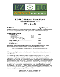 EZ-FLO Natural Plant Food