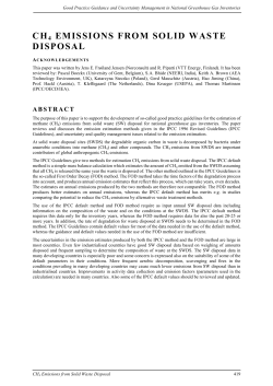 ch4 emissions from solid waste disposal - ipcc