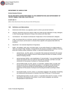 Code of Colorado Regulations - Colorado Secretary of State