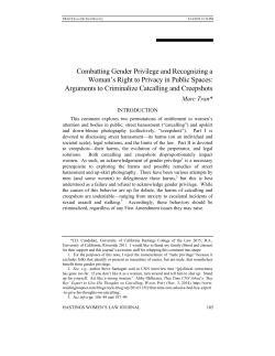 Combatting Gender Privilege and Recognizing a